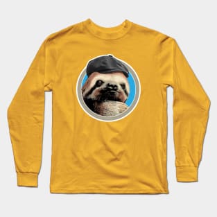 Sloth (in Baker Boy hat) Long Sleeve T-Shirt